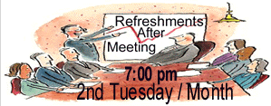 Monthly Meeting 2nd Tuesday 7pm